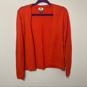 Old Navy Orange Cropped Cardigan  (S)